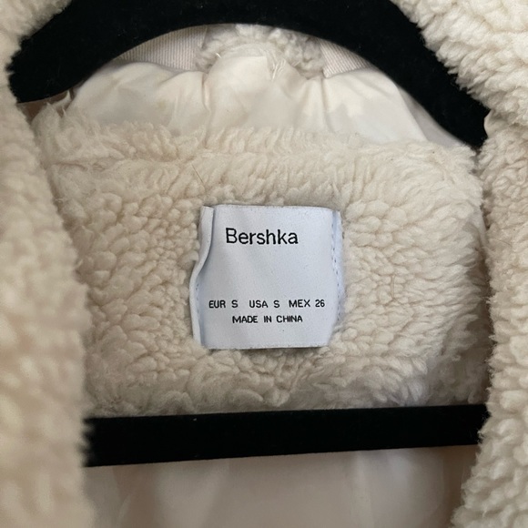Off white faux fur Sherpa coat / jacket - Picture 2 of 4